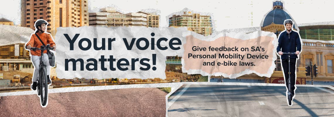 Give feedback on SA's Personal Mobility Device and e-bike laws